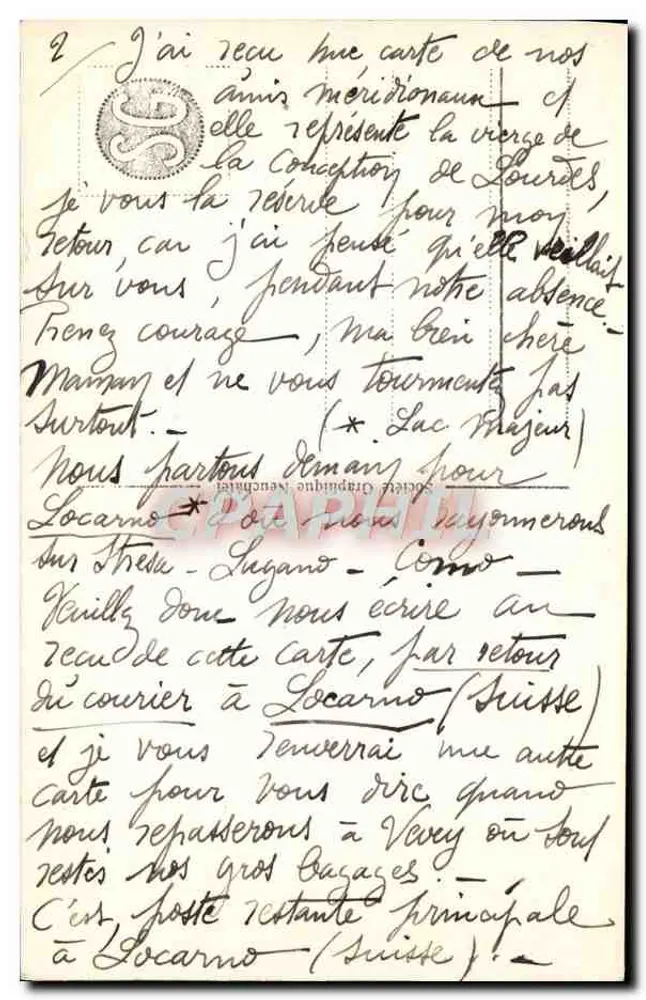 Brigue - São Sebastião - Praça dos Beijos — editor desconhecido, n° 2031 - Verso