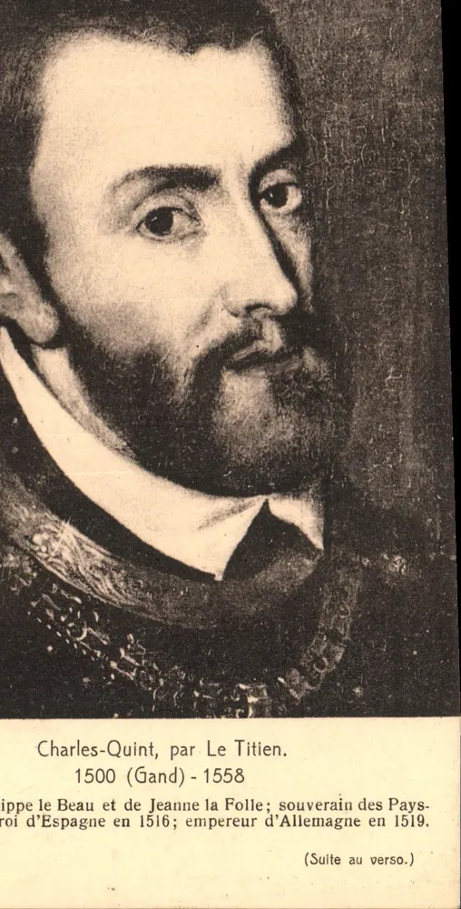 Charles-Quint — retrato por Le Titien — 1500 (Gand) - 1558 - Frente