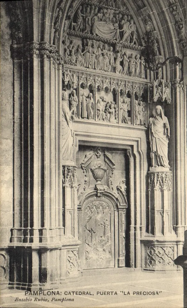 Pamplona : Catedral, Porta "La Preciosa" — Eusebio Rubio, Pamplona - Frente