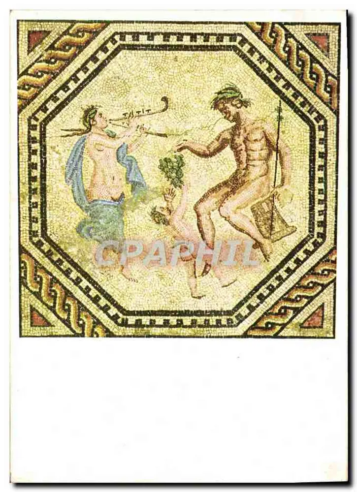 Mosaik des Dionysos — Familie der Satyren — Verlag Germania, Nr. 103 - Vorderseite