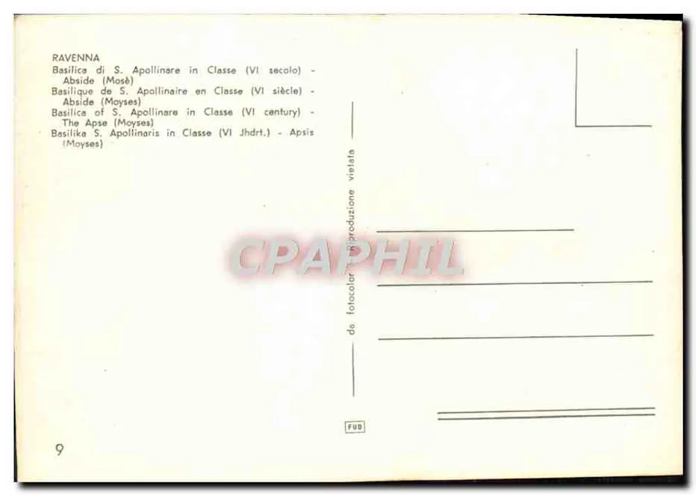 Moïse — Apsidio da Basílica de S. Apollinaire em Classe (século VI) — FUD - Verso