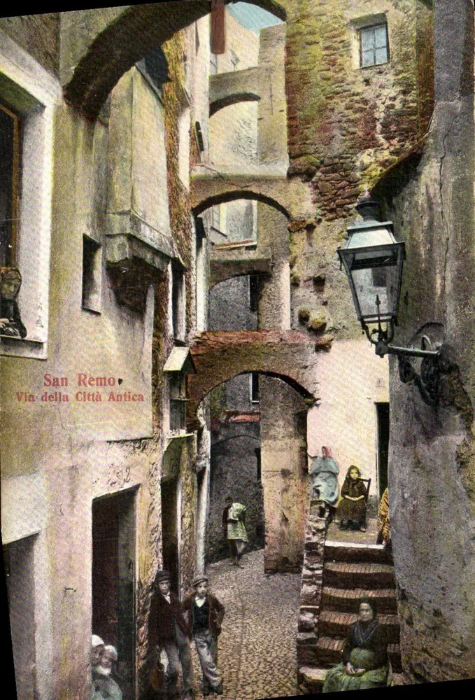 San Remo — Via della Città Antica — Dr. Trunkler Co., Leipzig, n° 8, Ro. 27 - Frente
