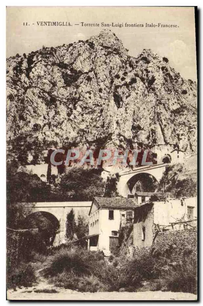 Ventimiglia — Torrente San-Luigi Grenze Italien-Frankreich — Éditions Frédéric Langeter, Nice - Vorderseite