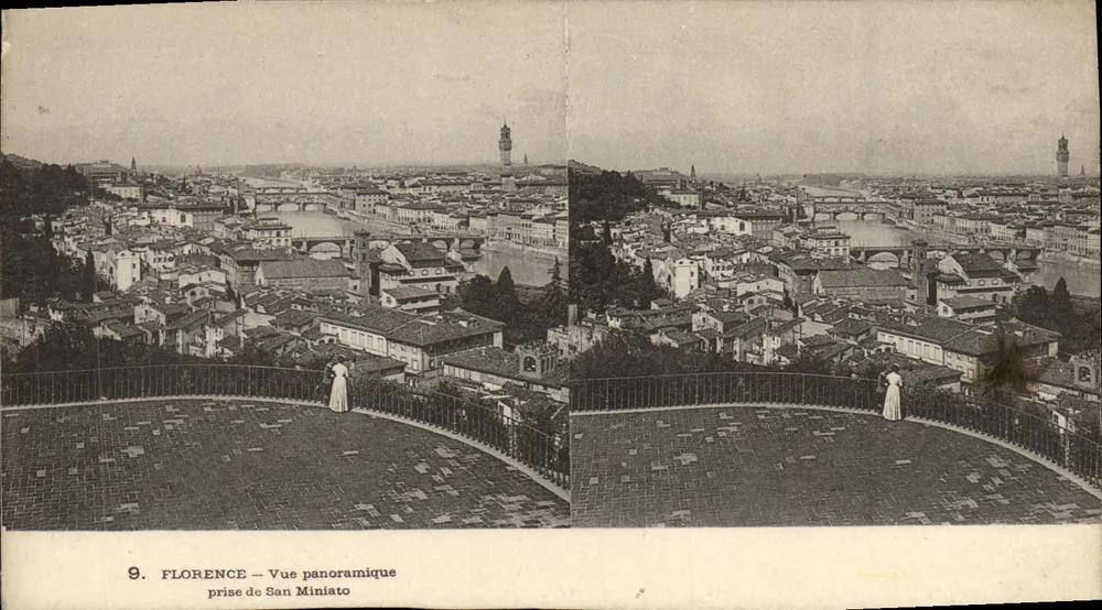 Florenz — Panoramablick von San Miniato - Vorderseite