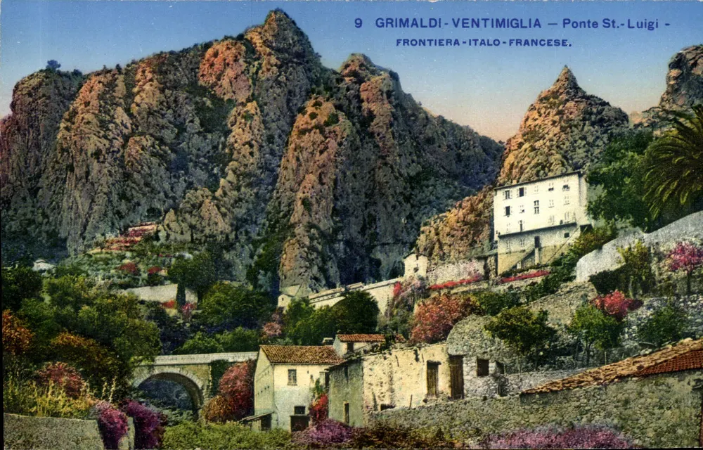 Brücke St. Luigi — Grimaldi-Ventimiglia — Grenze Italien-Frankreich - Vorderseite