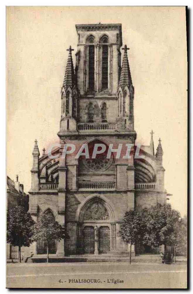 Phalsbourg - A Igreja — editor Fr. Herbster, n°6 - Frente