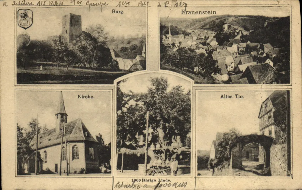 Frauenstein — vista panorâmica e monumentos — Fot. von E. Haugdicht - Frente