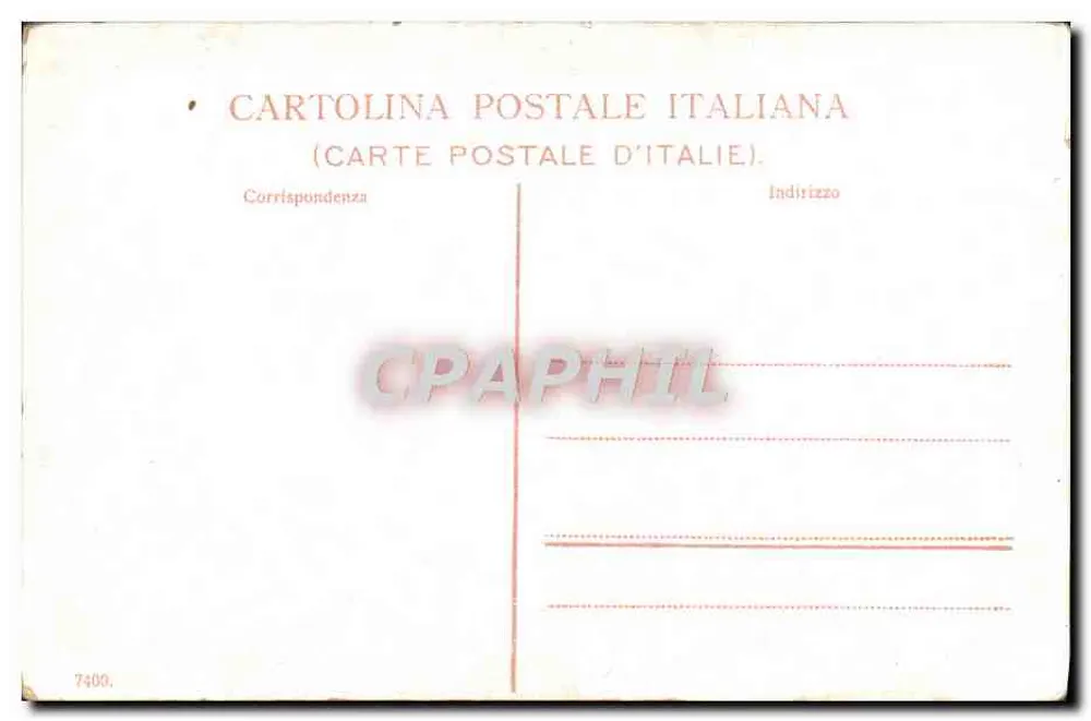 Mailand. Schloss Sforzesco — Turm von Bona und Zugang zum Dukalen Hof — italienische Ansichtskarte n° 7400 - Rückseite