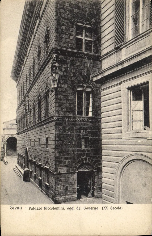 Siena - Palazzo Piccolomini, heute Palazzo del Governo (15. Jahrhundert) - Vorderseite