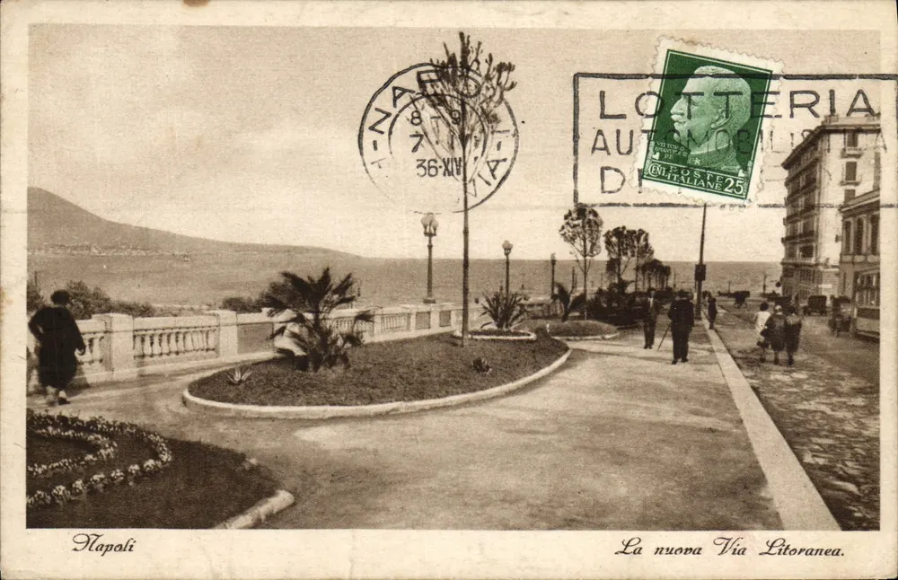 Napoli — La nuova Via Litoranea — Éditeur: F. RENZA & C. - Voorkant