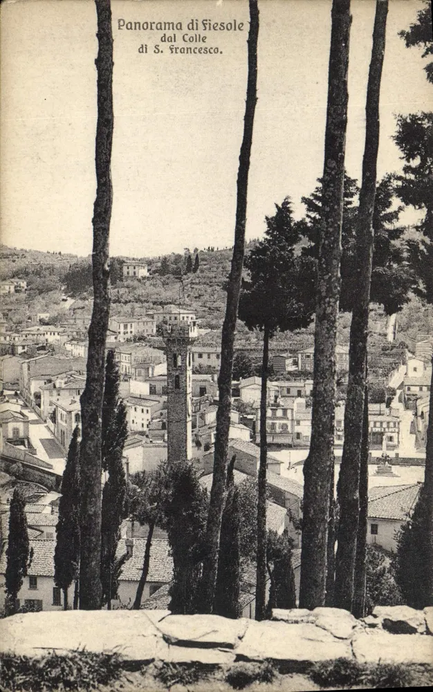 Panorama von Siesole vom Colle di S. Francesco — Verlag A. Brunelleschi, n° 5384 - Vorderseite