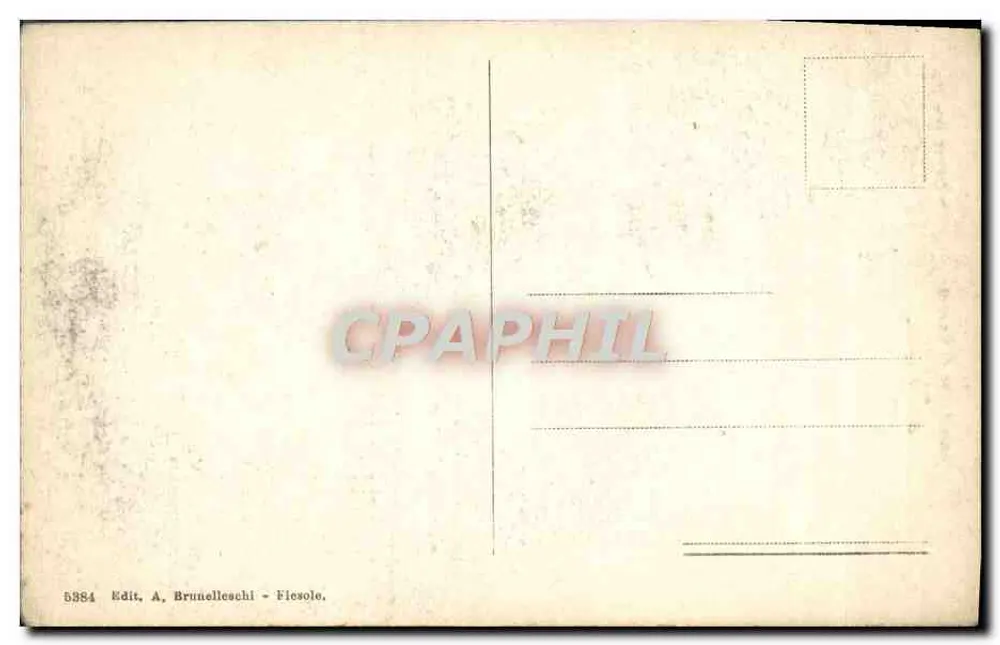Panorama von Siesole vom Colle di S. Francesco — Verlag A. Brunelleschi, n° 5384 - Rückseite