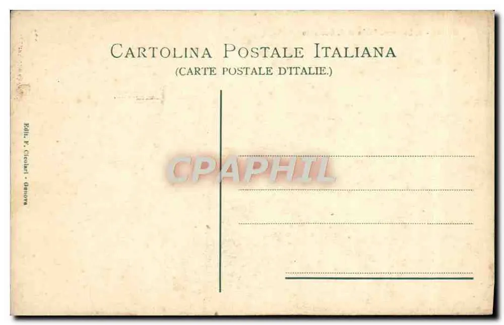 Genova - S. Lorenzo, Porta di S. Gottardo — Verlag R. Ciechan - n° 34897 - Rückseite