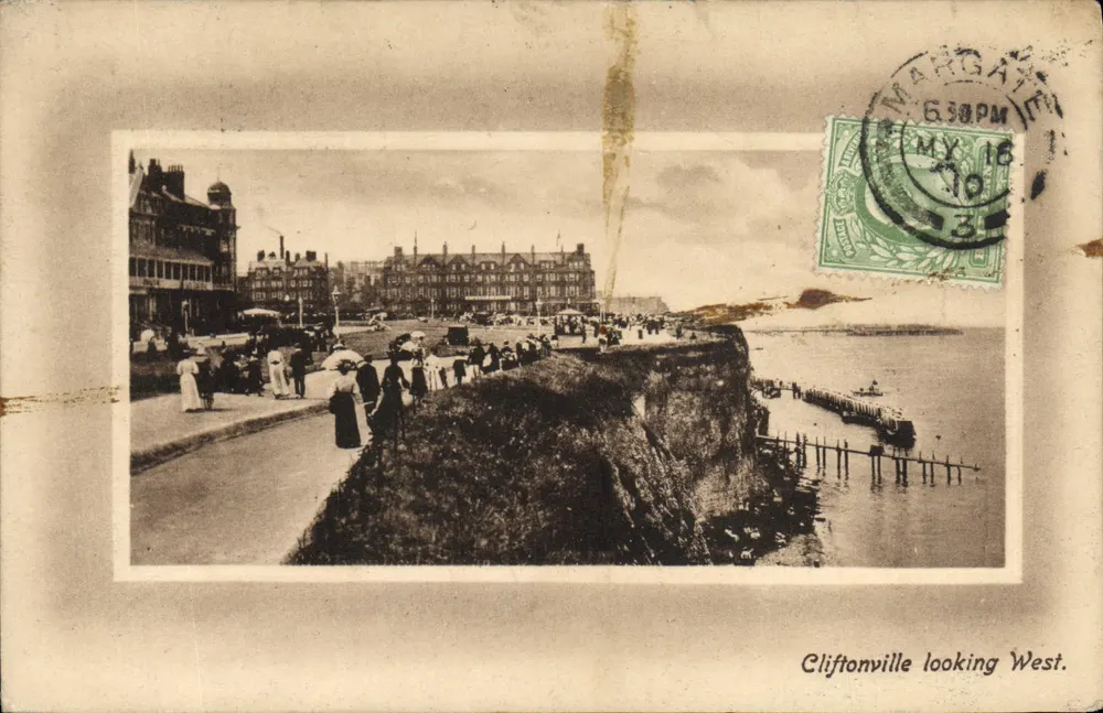 Cliftonville looking West — vue de la promenade et du port — J. Welch & Sons, Portsmouth - Vorderseite