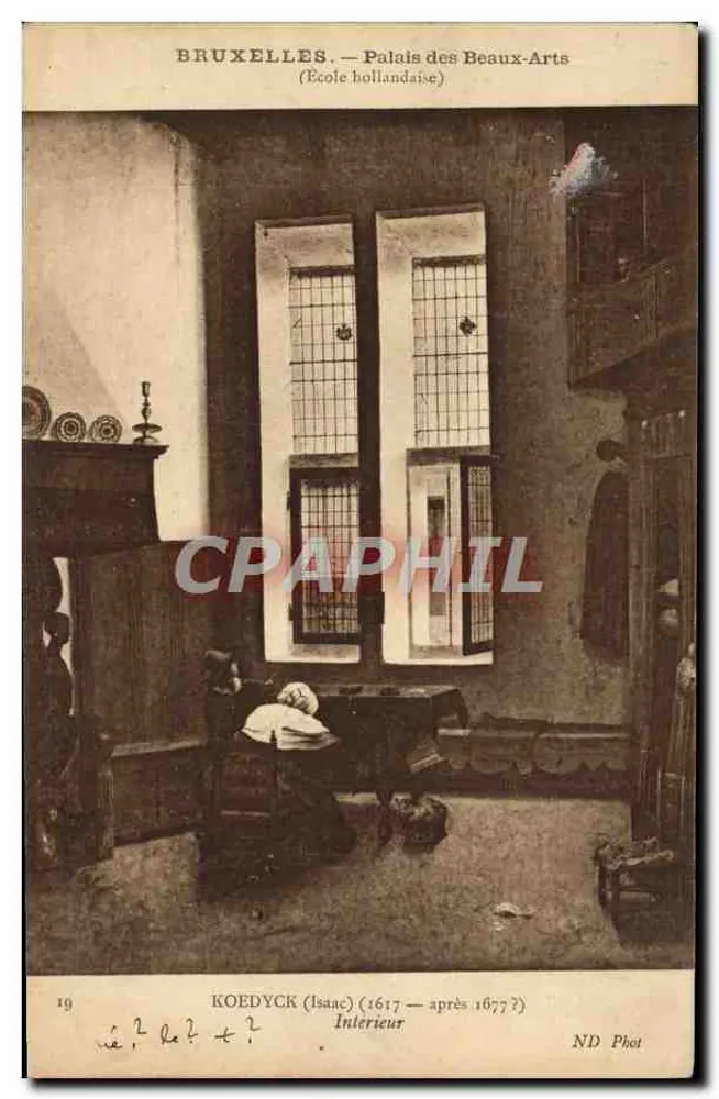 Brüssel — Palais des Beaux-Arts (Niederländische Schule) — Koedyc (Isaac) — ND Phot - Vorderseite