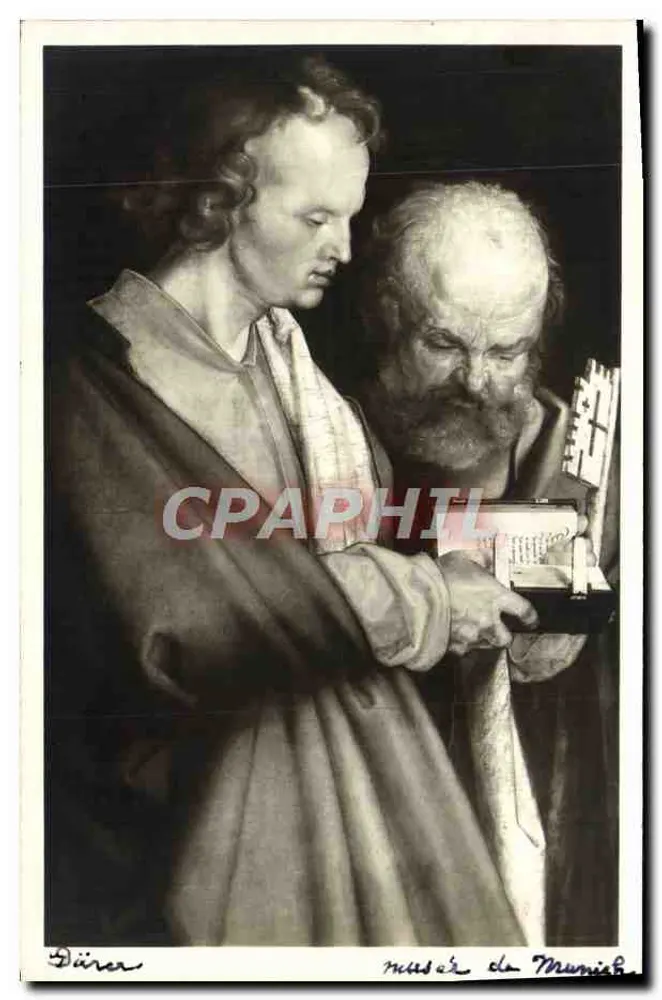 Johannes e Petrus — detalhe da obra de Albrecht Dürer — Alte Pinakothek, Munique - Frente