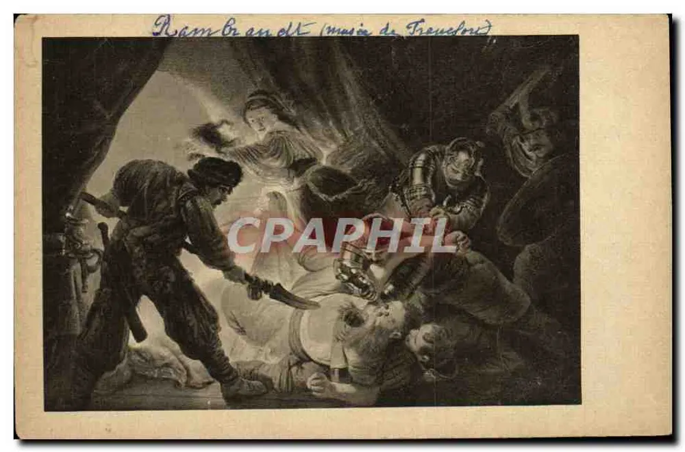 Rembrandt — O Triunfo de Dalila — Mezzotinto F. Bruckmann A.-G., Munique - Frente