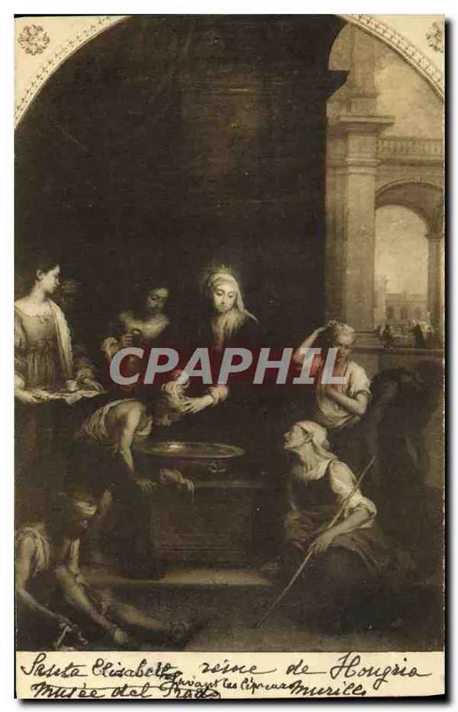 Santa Isabel, Königin von Ungarn — Murillo — Museo del Prado 993 - Vorderseite