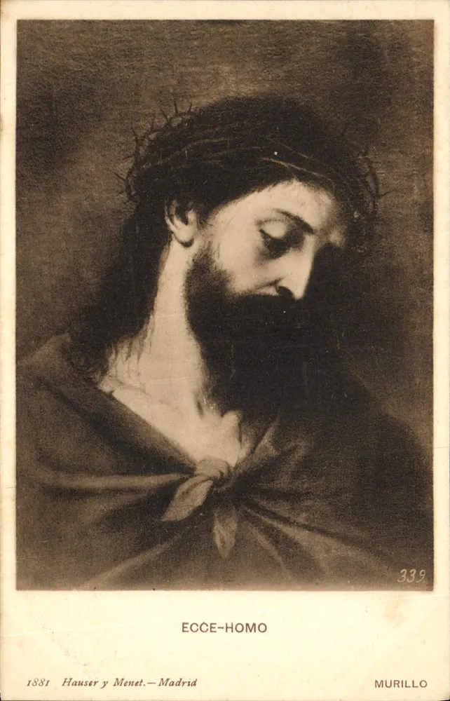 Ecce Homo — obraz Murillo — wydanie Hauser y Menet, Madryt, n° 339 - Awers
