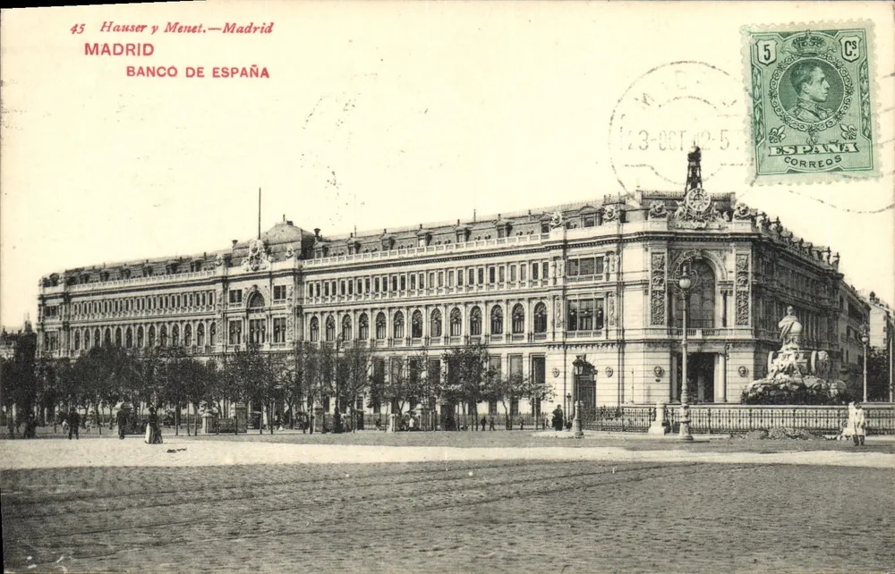 Madrid — Banco de España — editor Hauser y Menet, n°45 - Frente