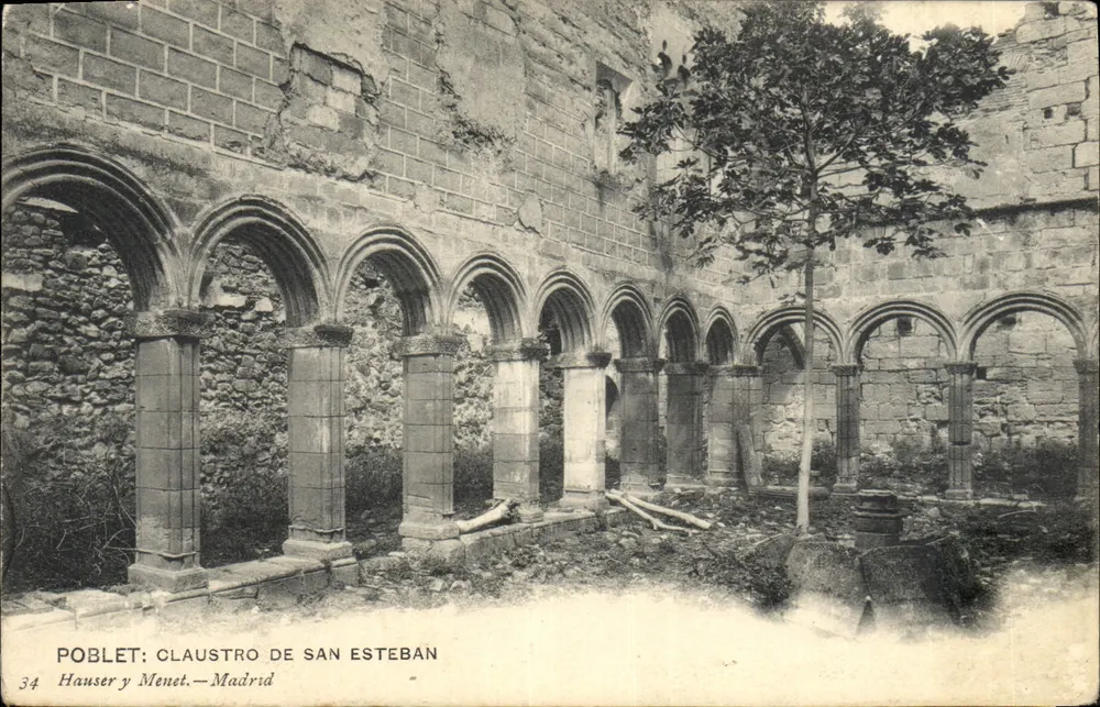 Poblet: Claustro de San Esteban — Hauser y Menet, Madrid, Nr. 34 - Vorderseite