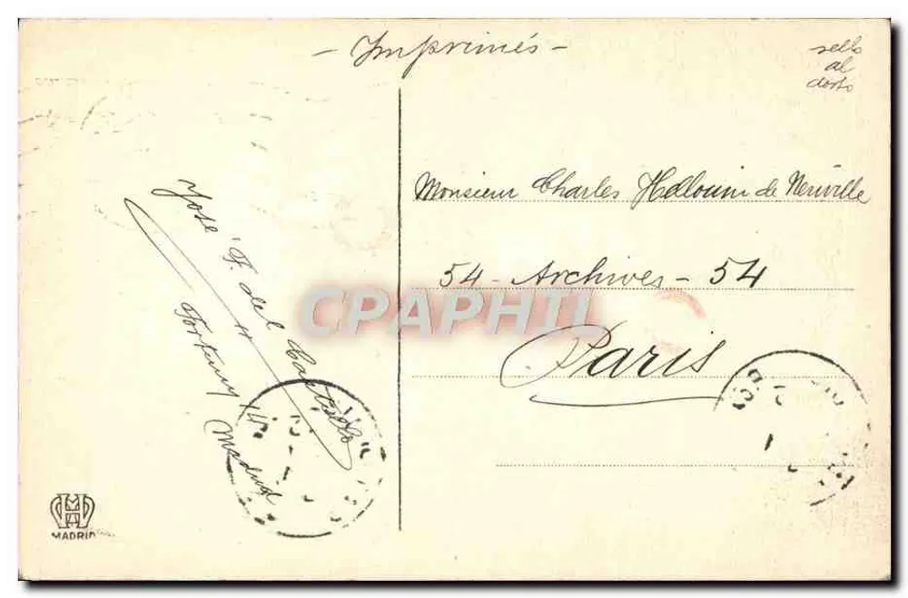Biblioteca Nacional — Madrid — editor Hauser y Menet, n°36 - Verso