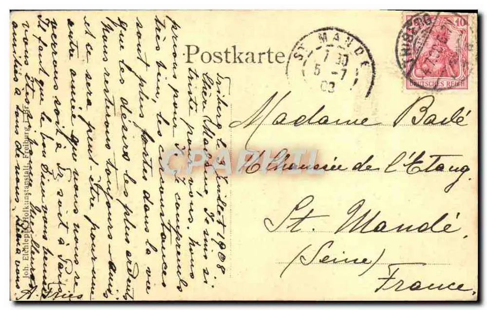 Velho casal de Schwarzwalder — Schwarzwald Jäyille N° 5 - Verso