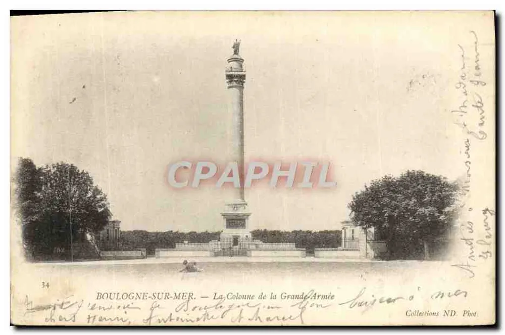 Boulogne-sur-Mer — Die Säule der Grande Armée — Collections ND. Phot. - Vorderseite