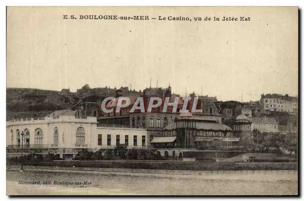 Boulogne-sur-Mer — Das Casino, gesehen von der Ostmole — Stevenard, Verlag Boulogne-sur-Mer - Vorderseite