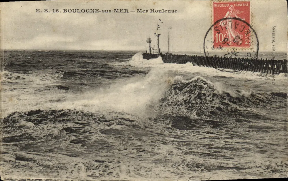 Boulogne-sur-Mer — Mar Revolto — Stevenard, editor Boulogne-sur-Mer, n° 15 - Frente