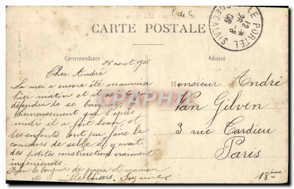 Boulogne-sur-Mer — Mar Revolto — Stevenard, editor Boulogne-sur-Mer, n° 15 - Verso