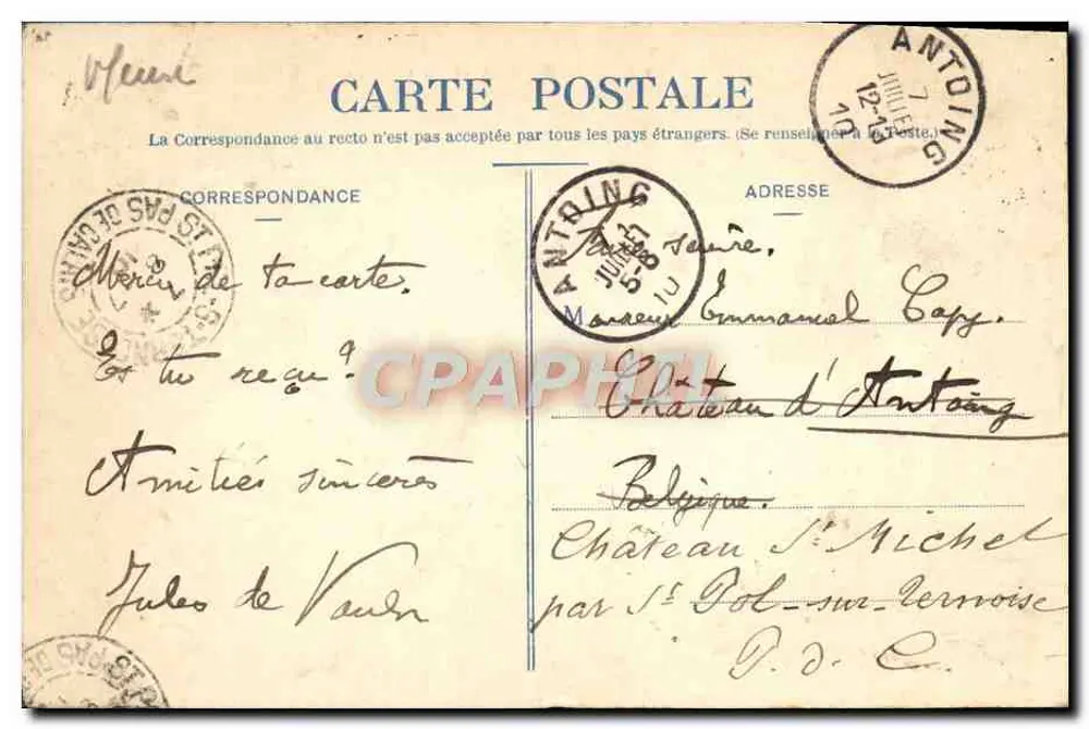 Verdun-sur-Meuse — Tor und Chaussée-Brücke — Verlag Verdon-Verdun - Rückseite