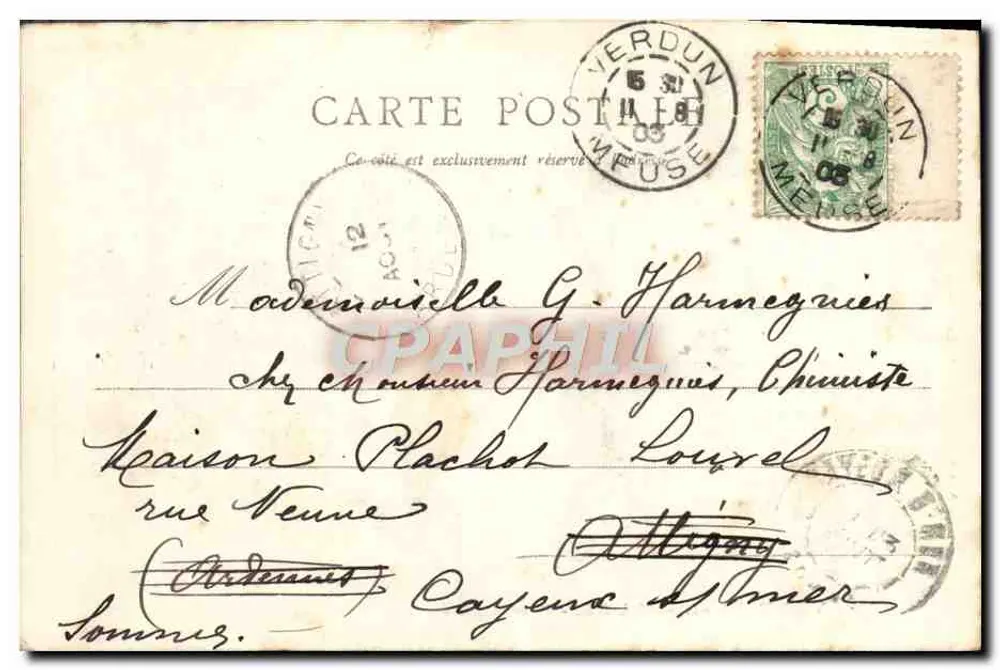 Verdun-sur-Meuse — Porte Chaussée — Nouvelles Galeries, 65, Rue Mazel, Verdun - Verso