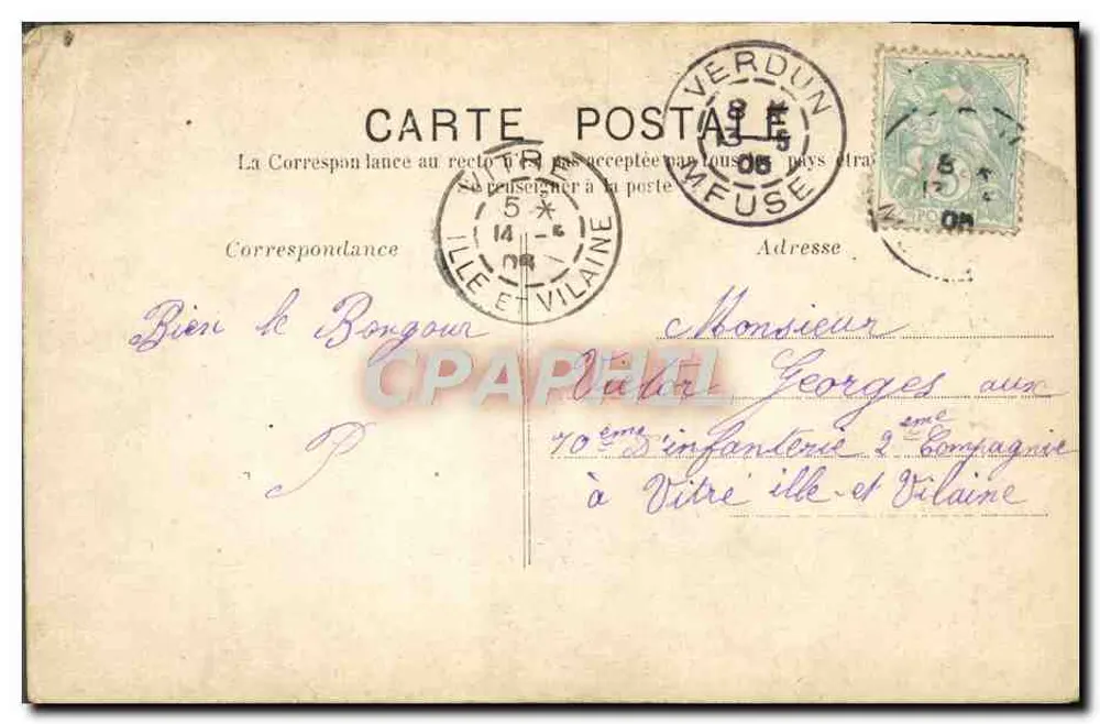 Paysage d'hiver — vue d'un étang avec barque et arbres nus — éditeur M. H. E. n° S. 18 - Verso