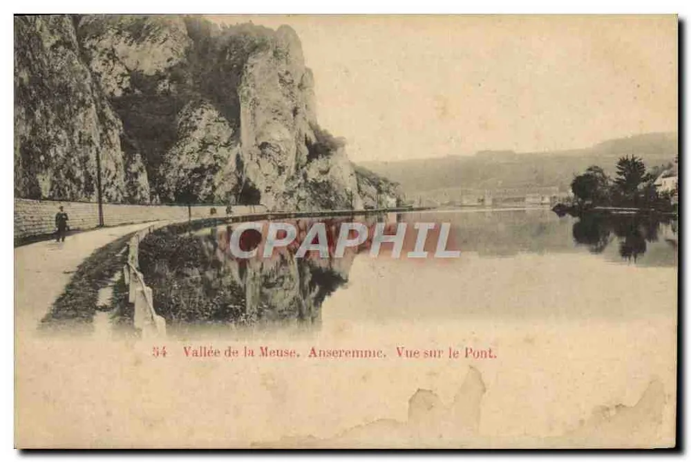 Tal der Meuse. Anseremme. Ansicht des Brückens — n° 34 — Verleger nicht sichtbar - Vorderseite