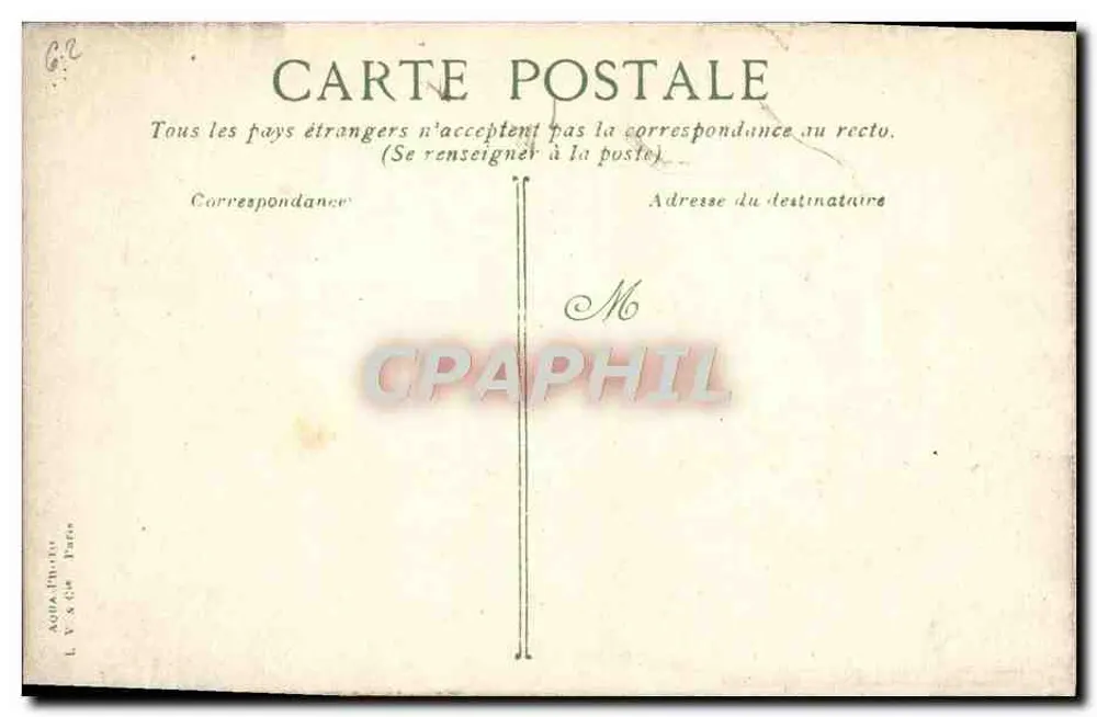 Berck-Plage - Ansicht der Straße Carnot — Verlag AQUA (V. & Cie, Paris) — Nr. 4 - Rückseite