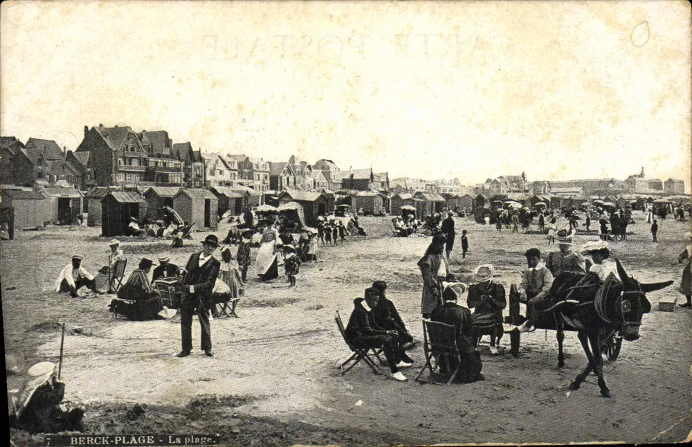 Berck-Plage - A praia — editora L.V. em Caen, n°7 - Frente
