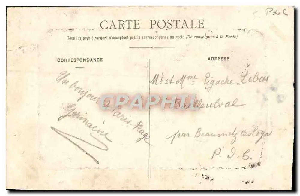 Paris-Plage - Le Village Suisse — éditeur A. Boequetin, Leborgan, succ. - Verso