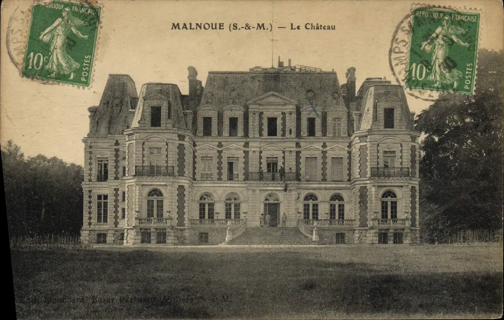 Malnoue (S.&M.) — O Castelo — Editor Blancard, Editor Parisiense, Volliers - Frente