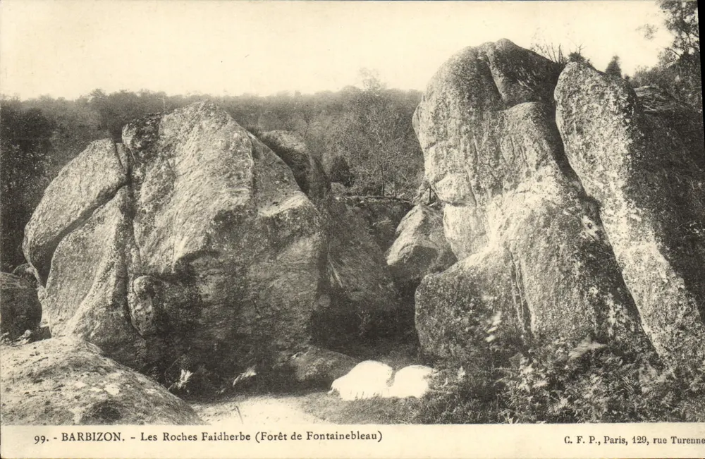 Barbizon — Les Roches Faidherbe (Forêt de Fontainebleau) — C.F.P., Paris, 129 rue Turenne - Vorderseite