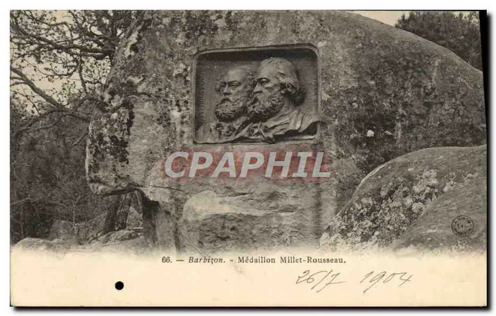 Barbizon - Medalhão Millet-Rousseau — editor anônimo, n° 66 - Frente