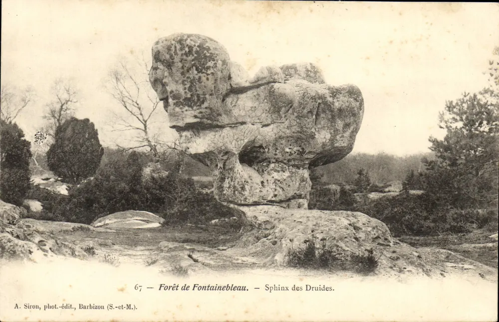 Woud van Fontainebleau — Sfinx van de Druiden — A. Siron, fot.-edit., Barbizon (S.-et-M.) - Voorkant