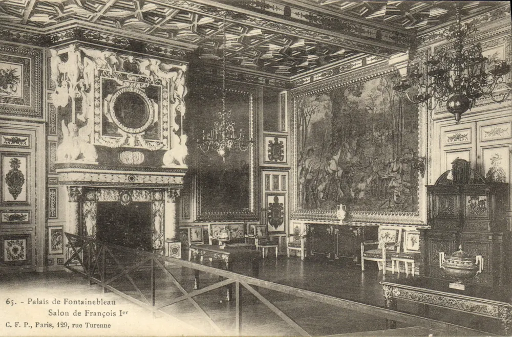 Palast von Fontainebleau — Salon de François Ier — C. F. P., Paris, 129, rue Turenne - Vorderseite