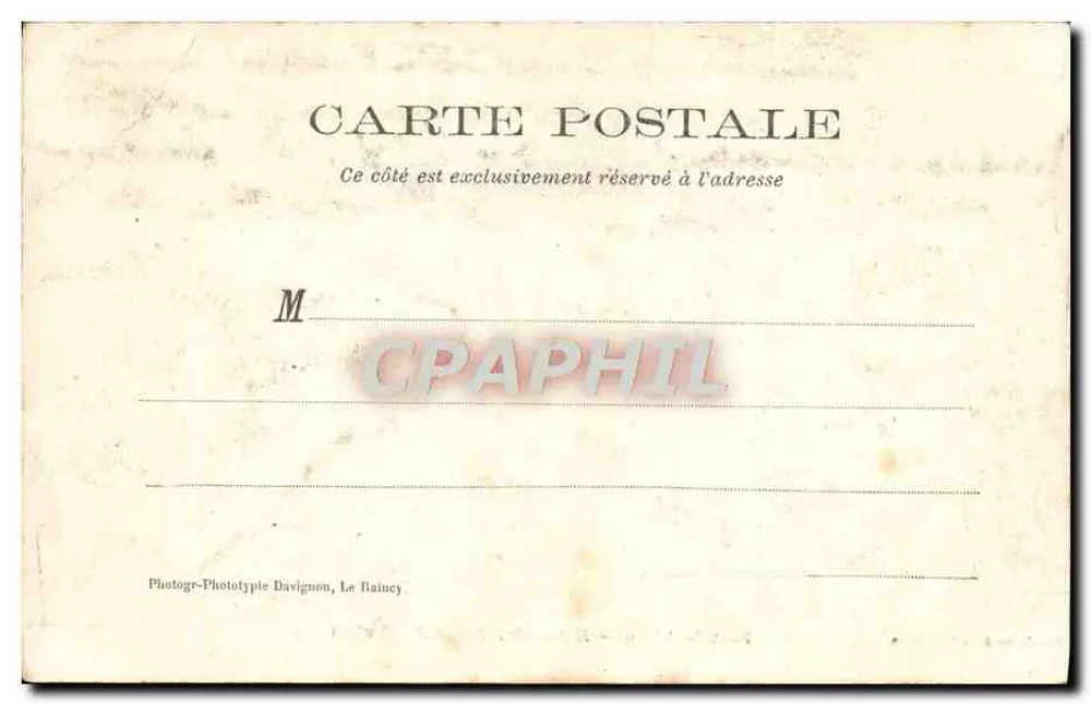 Fontainebleau — Entrada da Escola de Aplicação — Baudinière em Fontainebleau - Verso