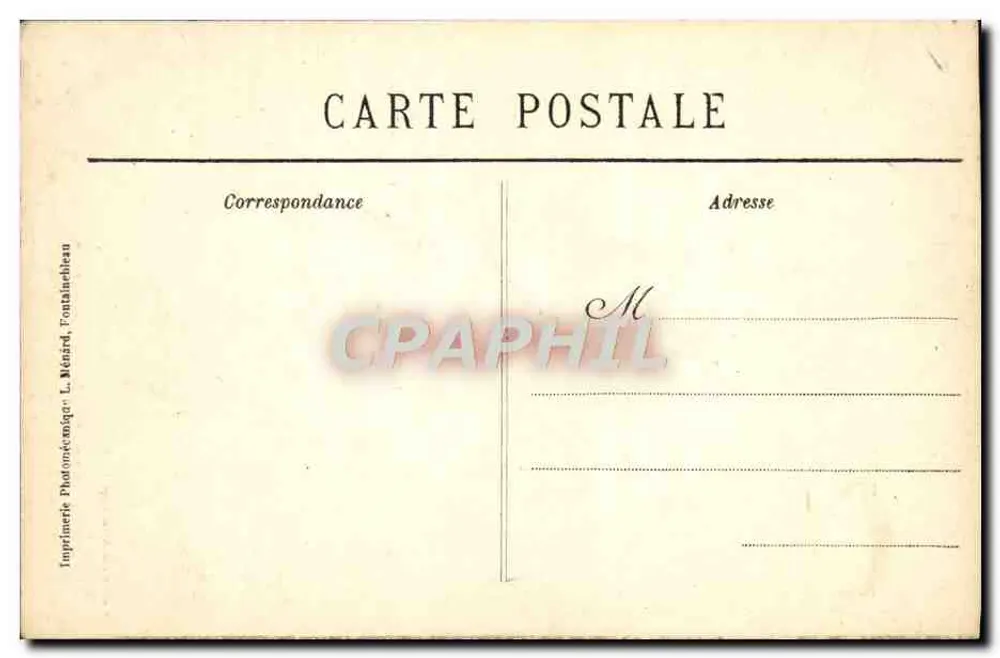 Der Bilboquet des Teufels (Gorges d'Aprémont) — Forêt de Fontainebleau — Künstlerische Sammlung L. M. Nr. 139 - Rückseite