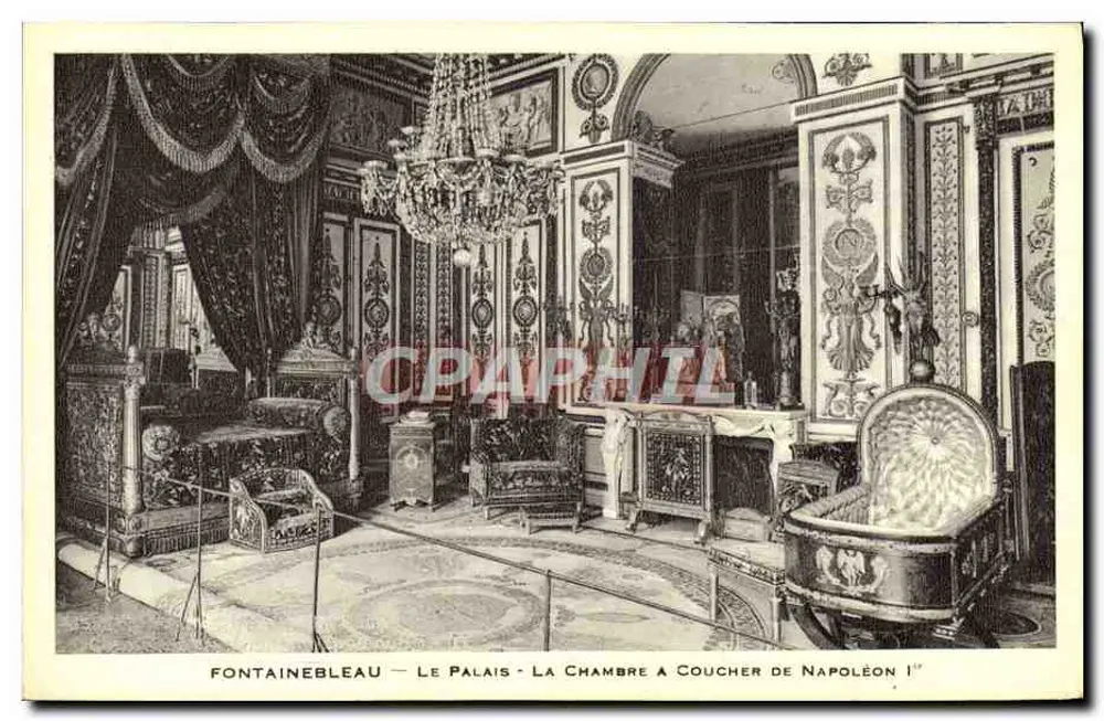 Fontainebleau — Das Schloss — Das Schlafzimmer Napoleons I. - Vorderseite