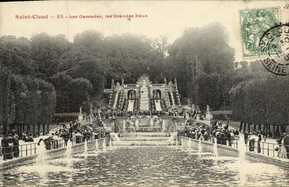 Saint-Cloud — De Waterkaskaden, de Grote Wateren — onbekende uitgever, nr. 65 - Voorkant