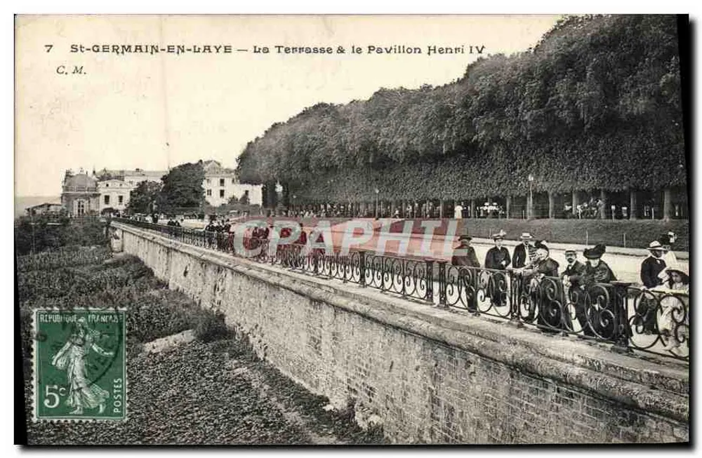 St-GERMAIN-EN-LAYE — Die Terrasse & das Pavillon Henri IV — C. M. - Vorderseite
