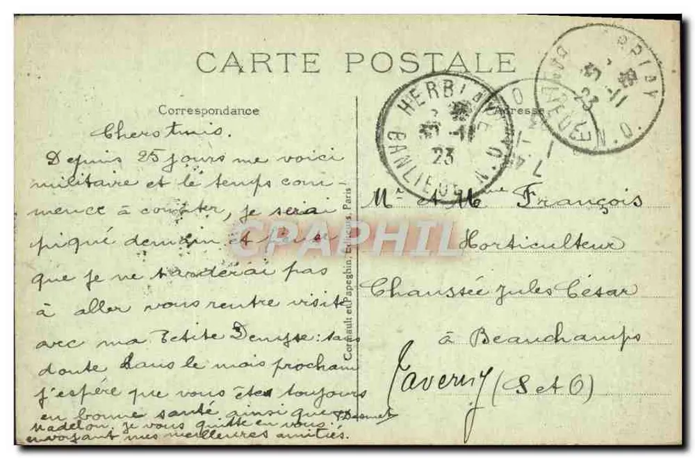 St-GERMAIN-en-LAYE (S.-et-O.) — Ansicht der Gare und Eingang zu den Parterres — A.P. - Rückseite