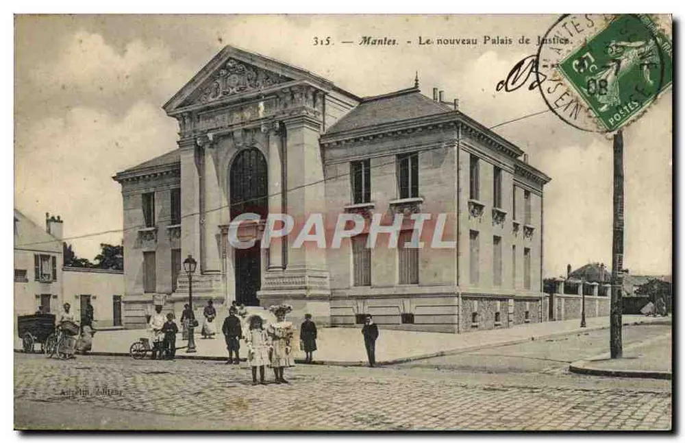Manthes - Das Neue Gerichtsgebäude — Verleger Alphonse Gallet, Nr. 315 - Vorderseite